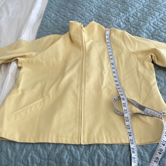 Eileen Fisher yellow zip front jacket size extra large - Picture 6 of 8